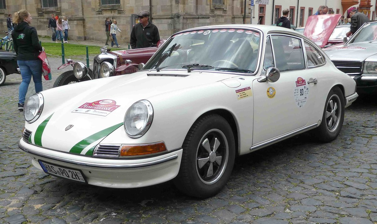 =Porsche 912, Bj. 1965, 1600 ccm, 90 PS, steht in Fulda anl. der SACHS-FRANKEN-CLASSIC im Juni 2019