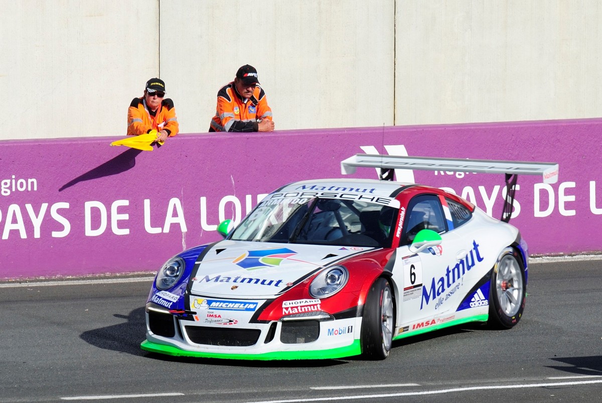 Porsche Cup France #6 von Matmut , Porsche 911 GT3 Type 991 beim Training zum  Vorrennen der 24h von Le Mans 2014