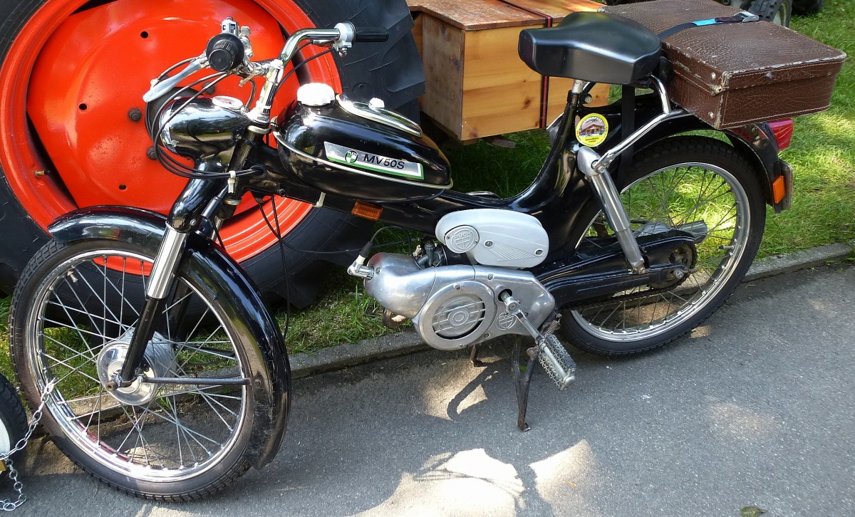 Puch MV50S, sterreichisches Moped, Baujahr 1978, Partenkirchener Oldtimertreffen, Aug.2014
