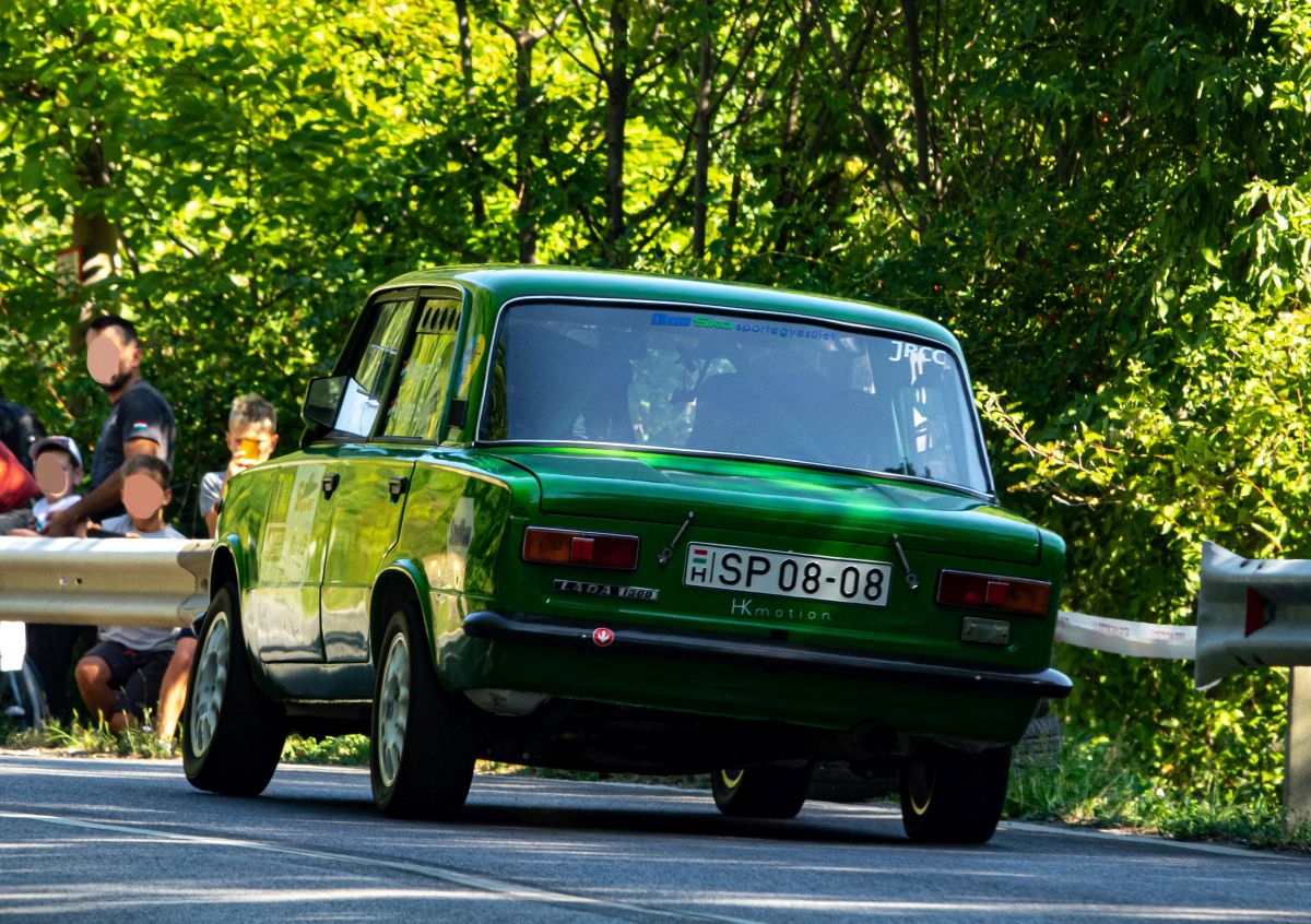 Rückansicht: Lada 2101 Rallye. Aufnahme: Bergrennen Pécs, 09.2021.