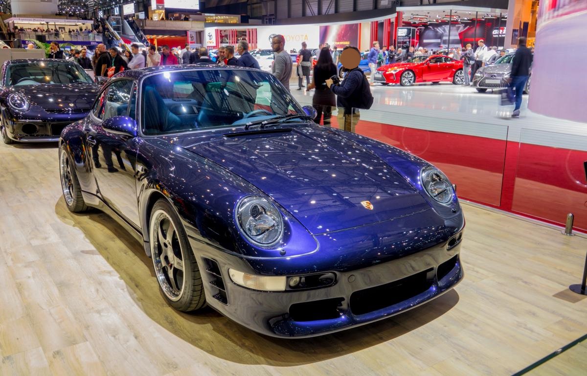 RUF auf Porsche 993 Basis, ausgestellt auf dem Autosalon Genf, 2019.