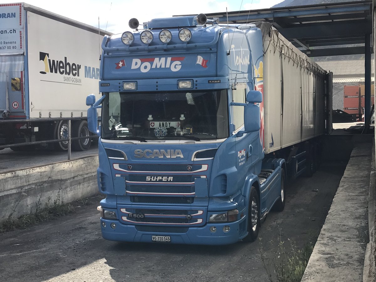 Scania von Domig am 30.6.17 in Visp.