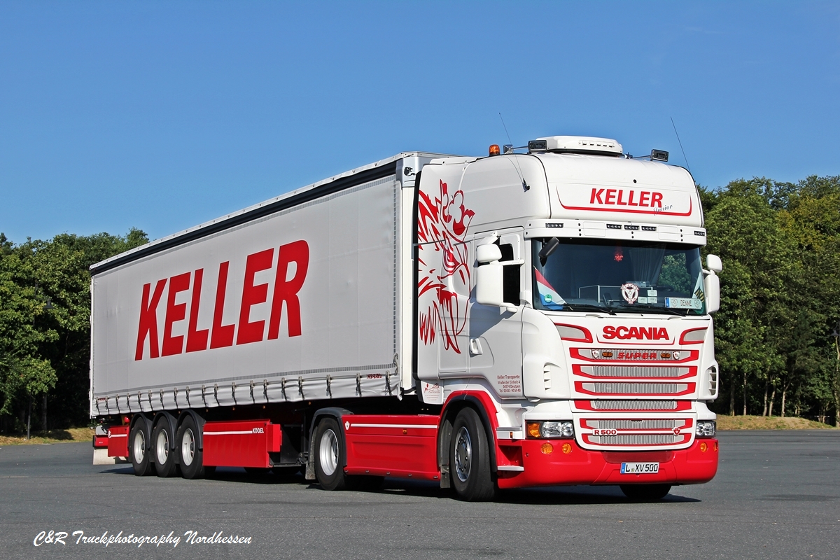 Scania R500 V8 Topline von Keller Transporte. Breuna 13.08.2012