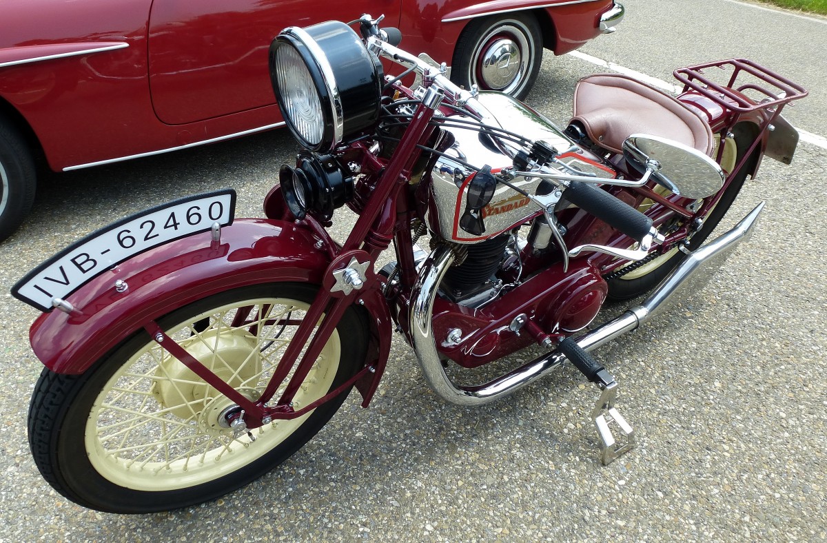 Standard CS500, Oldtimer- Motorrad der Standard-Fahrzeugfabrik aus Baden-Wrttemberg, Baujahr 1931, Oldtimertreff Oberwinden, Juni 2015