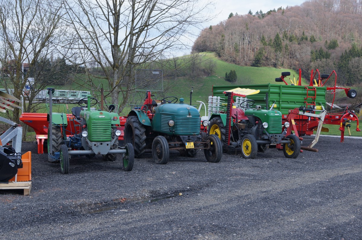 STEYR: Am 6. April 2015 konnten 3 historische Traktoren der Marke STEYR im Raume Willisau beobachtet werden.
Foto: Walter Ruetsch