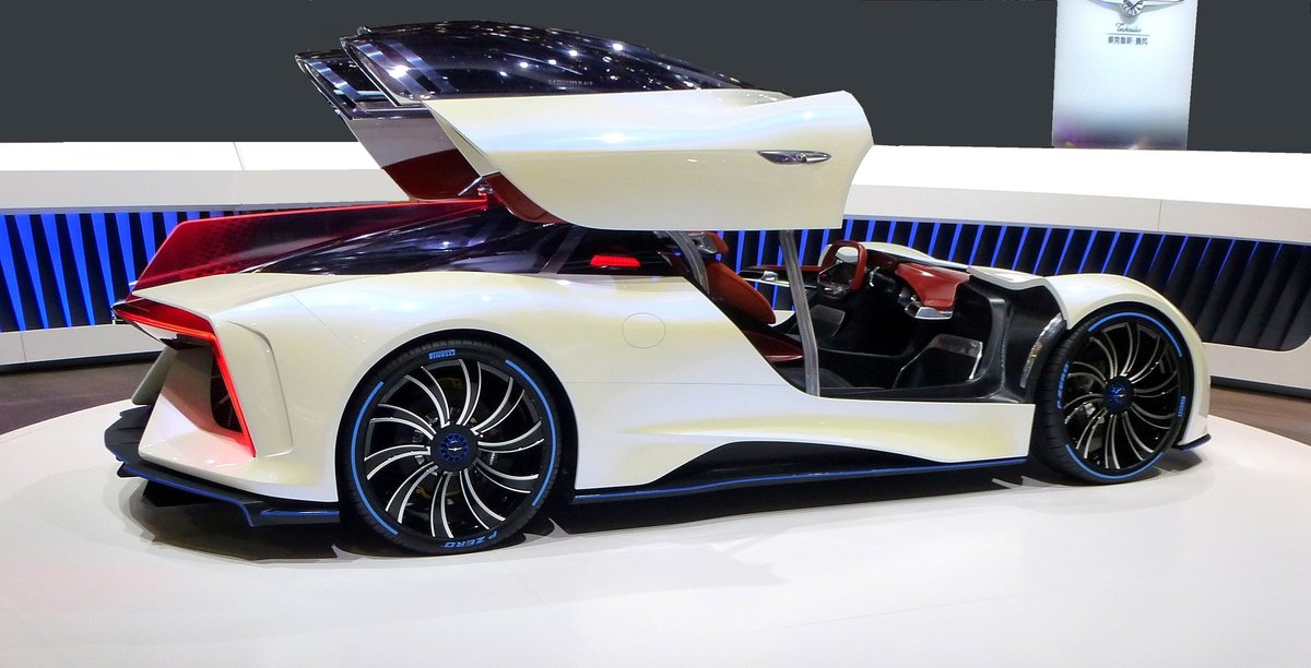 Techrules Ren, Serienversion eines Supersportwagens mit ber 1000PS Elektroantrieb aus China, Autosalon Genf, Mrz 2017