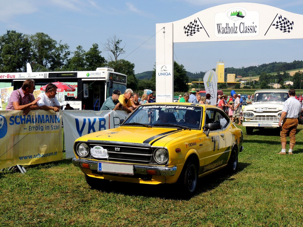 TOYOTA Corolla-Coupe(Bj.1977) startet zur 10.Wadholz-Classic2015; 150719