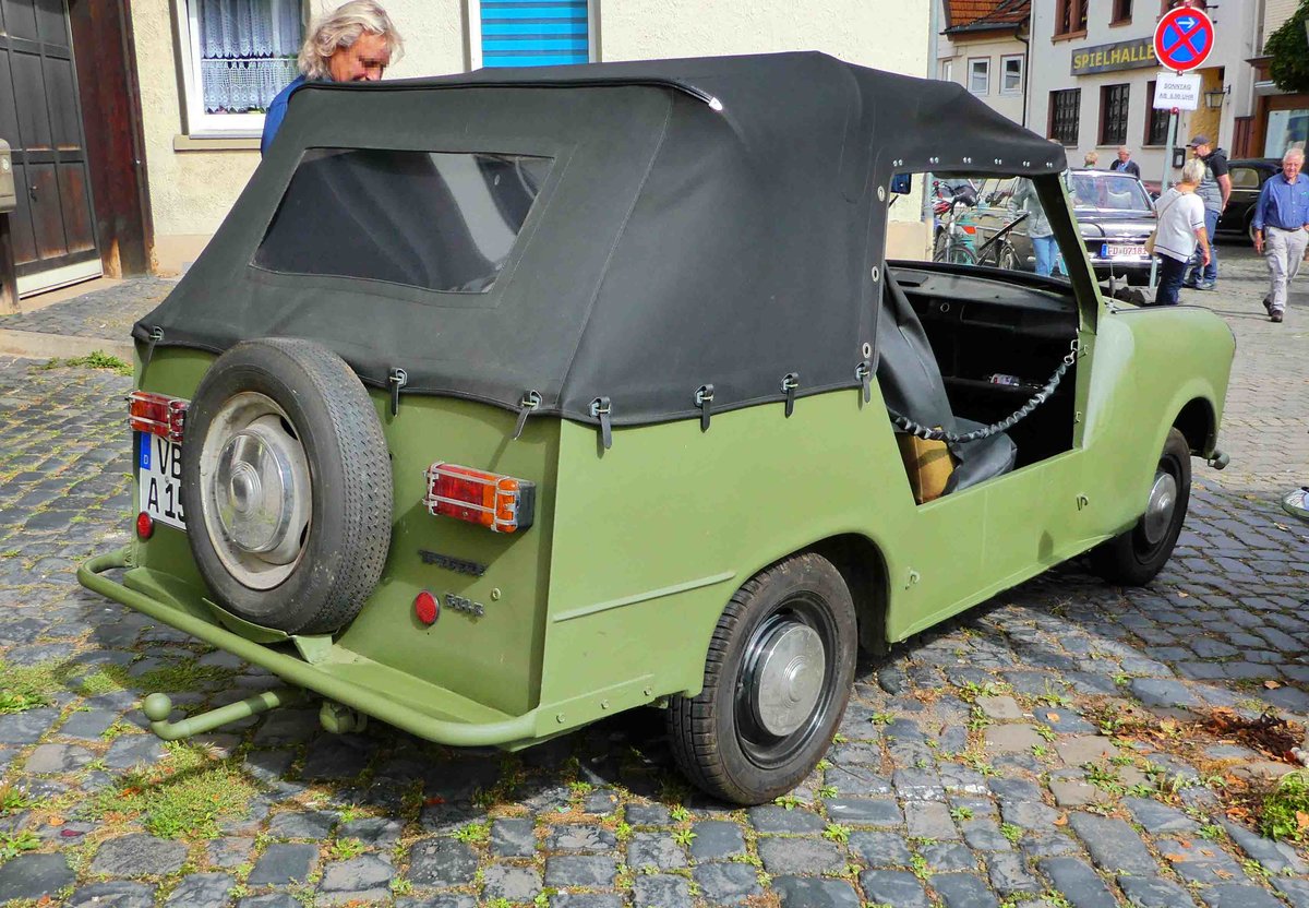 =Trabant 601 S, ausgestellt beim Sockenmarkt in Lauterbach, 09-2018