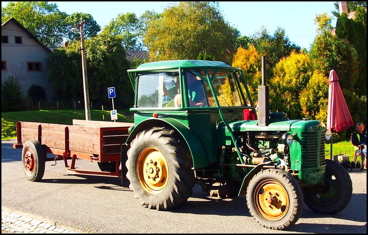 Traktor Zetor 50 Tschechische Landschaft am 22.9.2019.