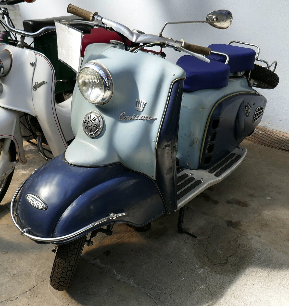 Triumph Contessa, 197ccm, 10,4PS, 4-Gang, Vmax.97Km/h, Baujahr 1956, Breig's Motorrad-und Spielzeugmuseum, Sept.2021