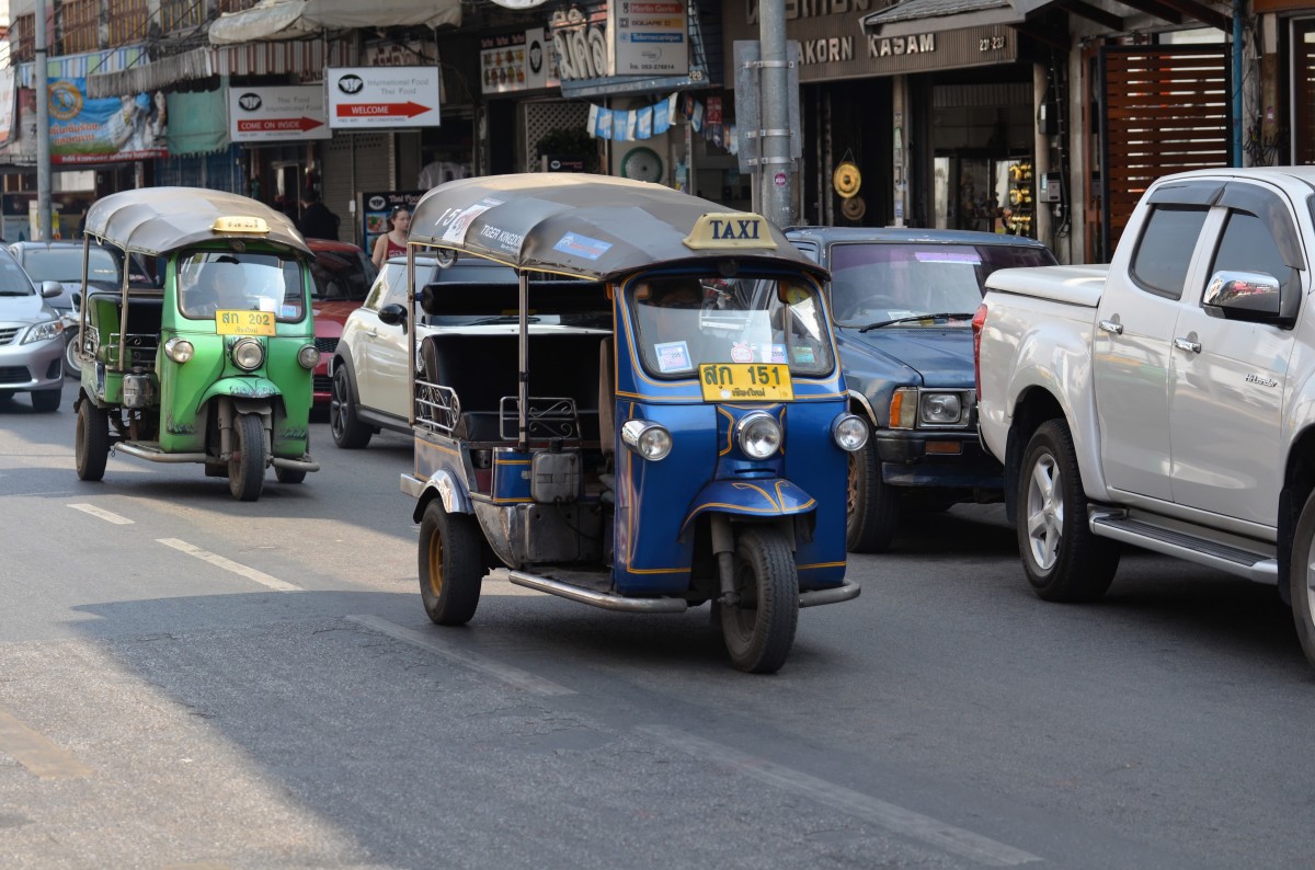 Tuk Tuk in Chiang Mai, Nord-Thailand, 17.01.2014