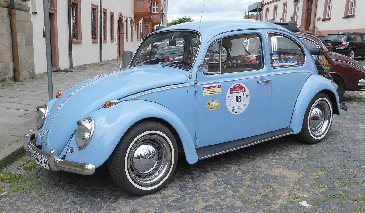 =VW Käfer, Bj. 1965, 1200 ccm, 34 PS, gesehen in Fulda anl. der SACHS-FRANKEN-CLASSIC im Juni 2019