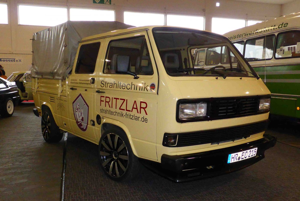 VW T 3 von Strahltechnik FRITZLAR, gesehen auf der Technorama 2015 in Kassel, März 2015