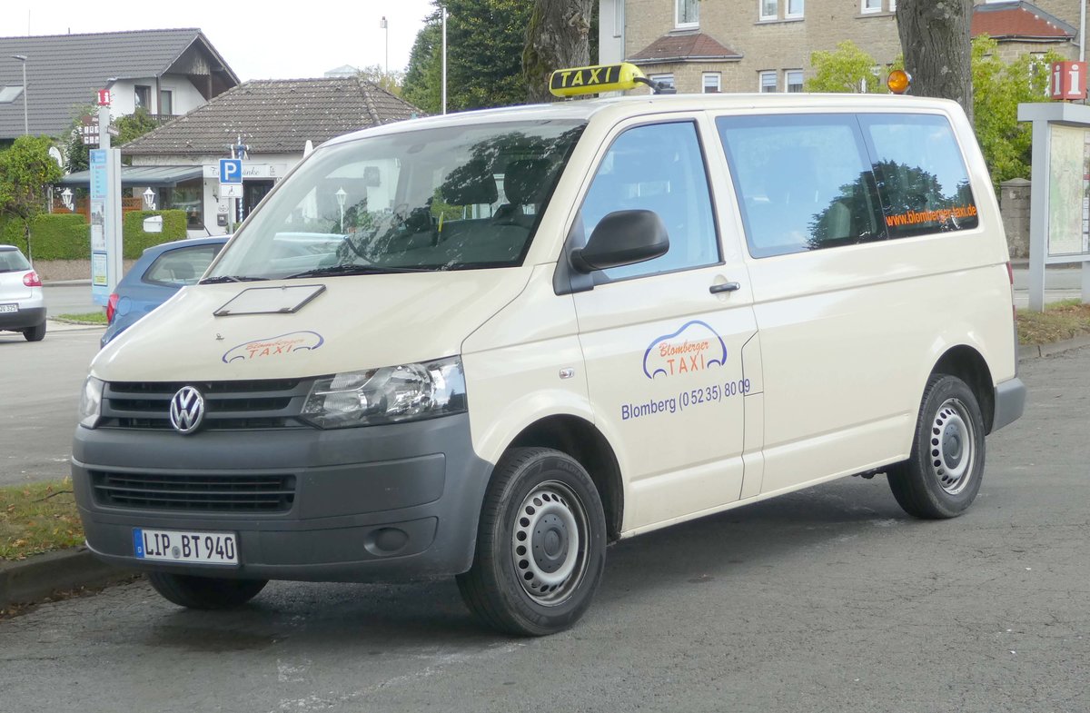 =VW T 5 als Blomberger Taxi, 09-2019