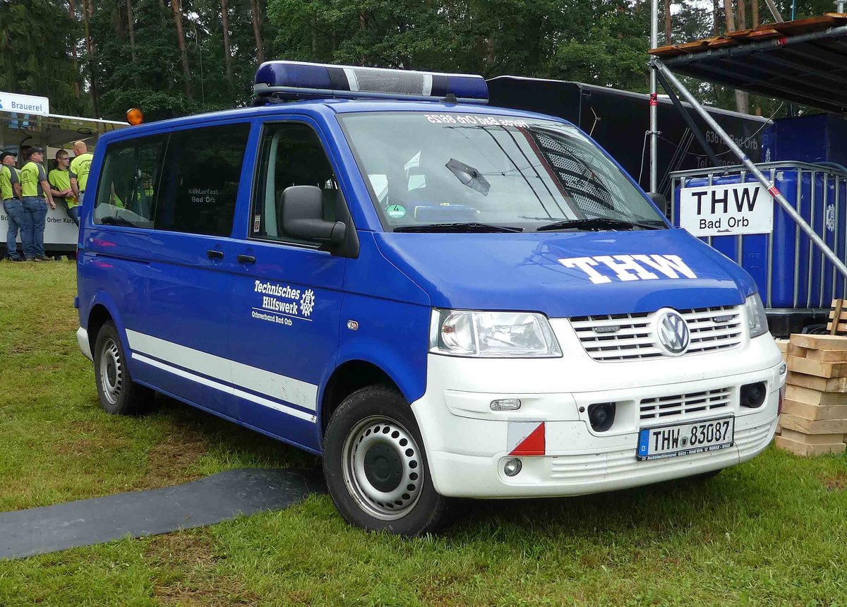 =VW T 5 des THW, eingesetzt beim Köhlerfest in Bad Orb im Juni 2019