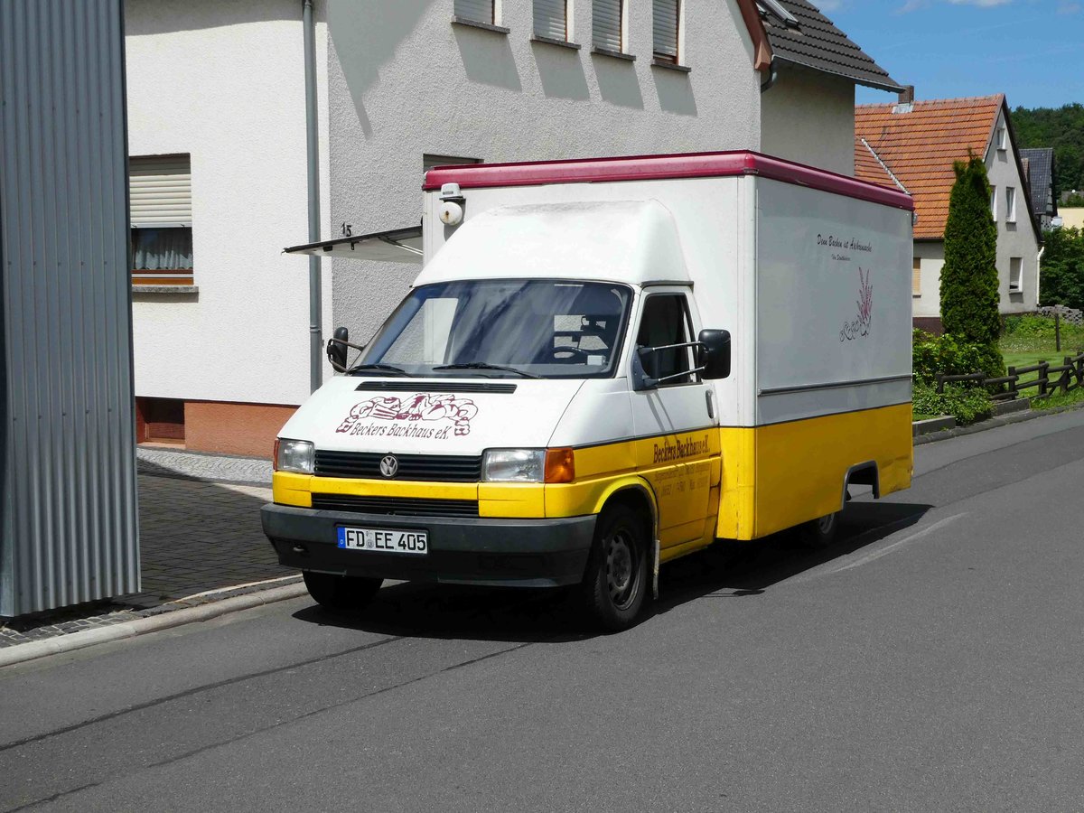 =VW T4 von Beckers Backhaus unterwegs in Petersberg-Marbach im Mai 2017