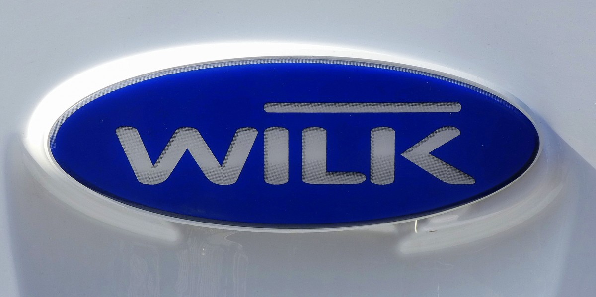 Wilk, Logo des deutschen Wohnwagenherstellers, Mrz 2014 