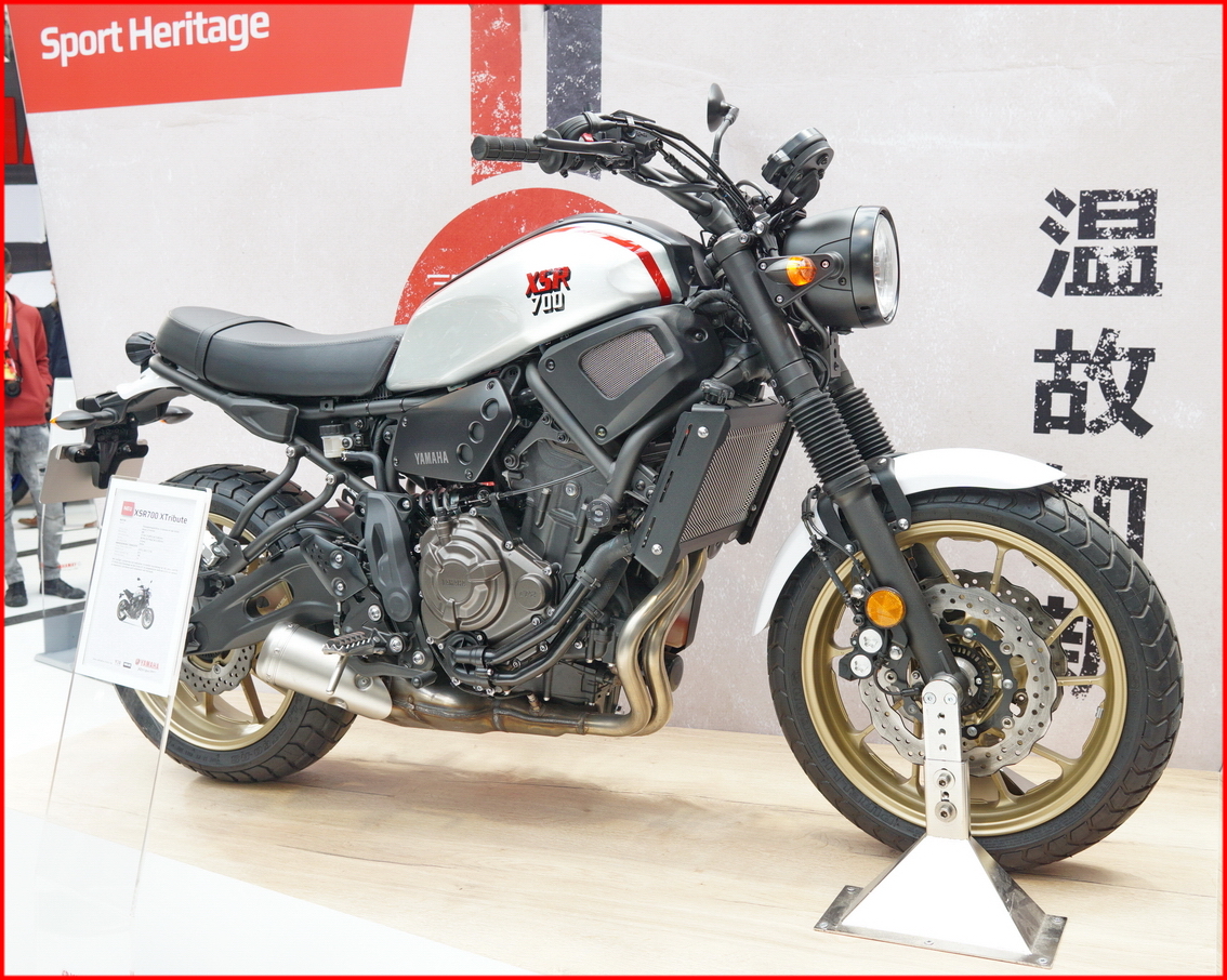 Yamaha XSR700 xTribute. 689ccm; 74,8PS bei 9000U/min. Foto: Berliner Motorrad Tage, BMT, 08.02.2019 