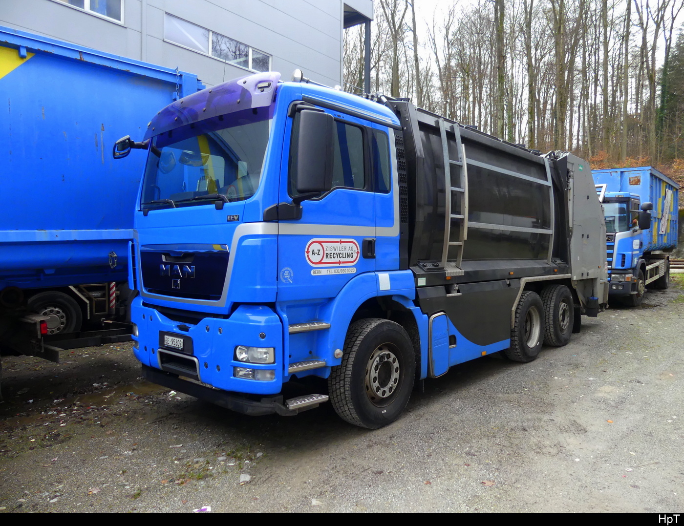 MAN Müllwagen abgestellt in Ostermundigen am 27.01.2024