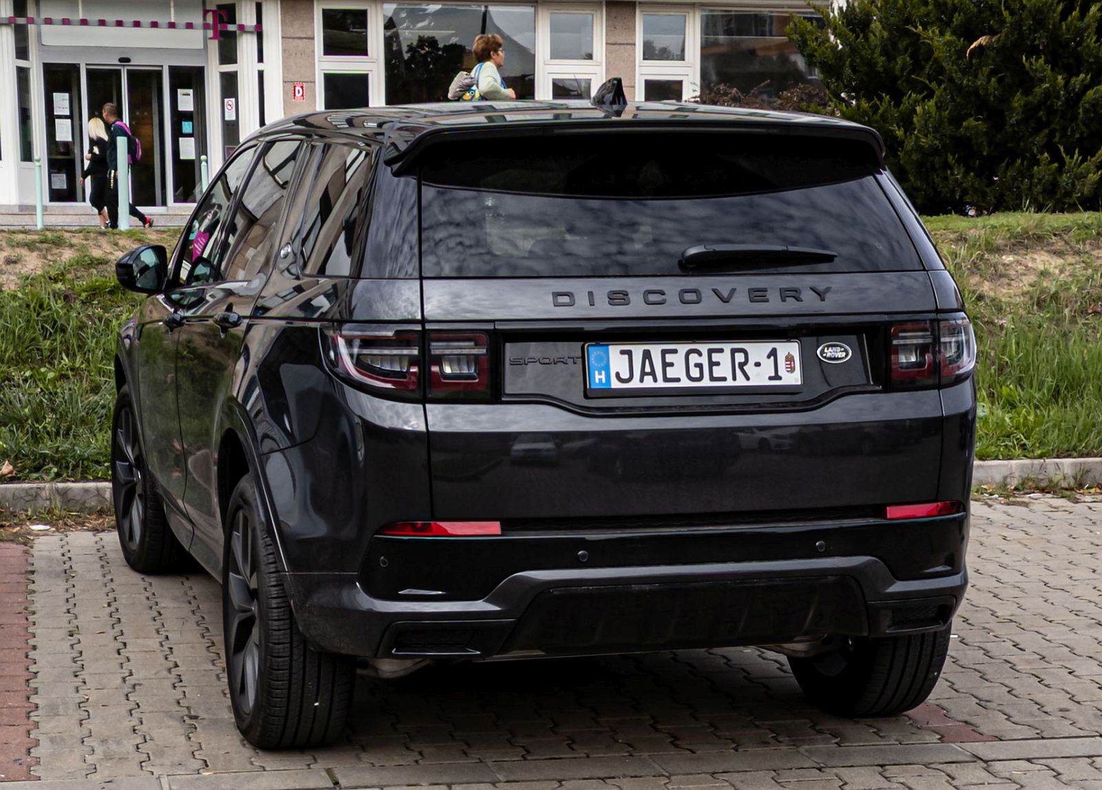 Rückansicht: Land Rover Discovery Sport ab 2019. Foto: 10.2022.