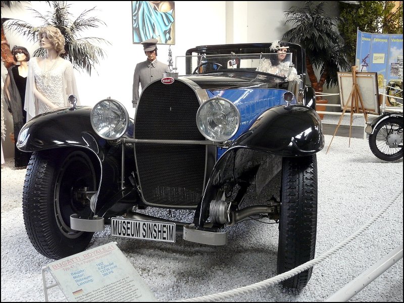 Bugatti Royale Type 41  Le Patron Napolon , BJ 1927, 8 Zylinder, 12736 ccm, 300 PS, fotografiert im Auto & Technik Museum in Sinsheim am 01.05.08.