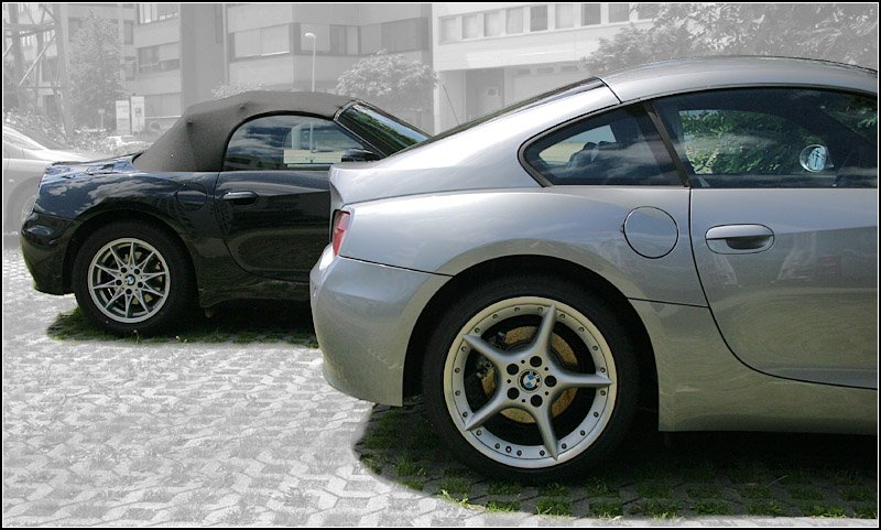 Die beiden BMW-Z4-Versionen: Roadster und Coup. 24.6.2007 (Matthias)