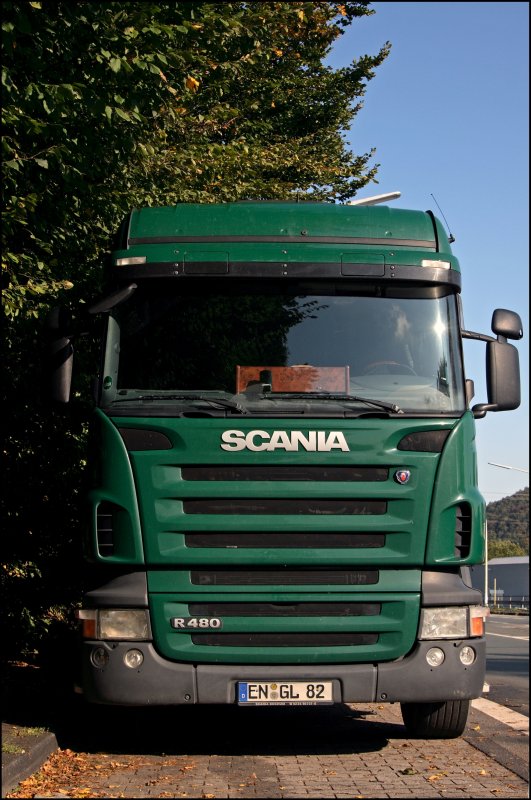 Die Front des Scania R480. (03.10.2008)