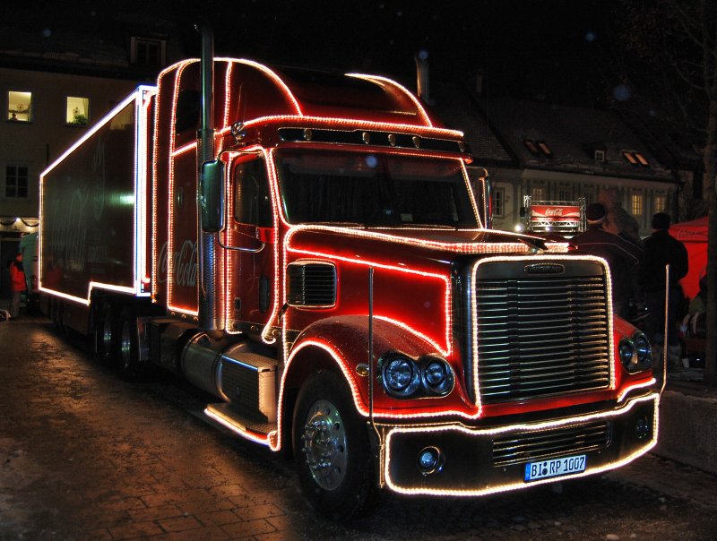 Dieser Coca-Cola Truck begeisterte am 15.12.2007
die Menschen in Steyr.