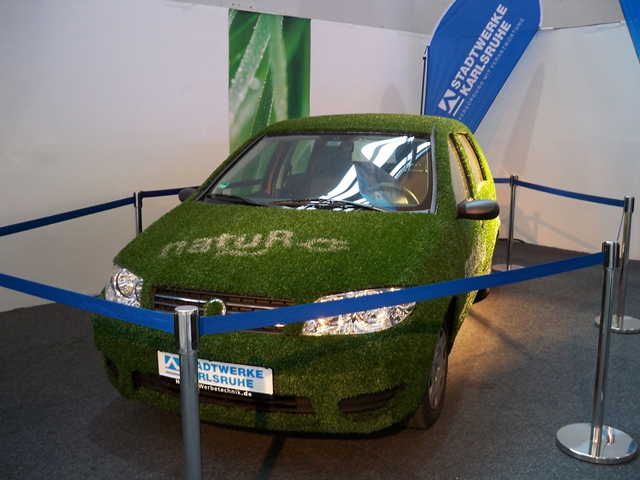 Ein Auto mit einem  Graslack  wurde auf der offerta 2009 ausgestellt. Aufgenommen am 1.11.2009