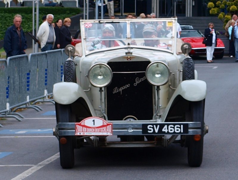Hispano Suiza, Baujahr 1921, 135 PS, gesehen am 11.07.2009 in Aachen bei der Rallye  2000km durch Deutschland .