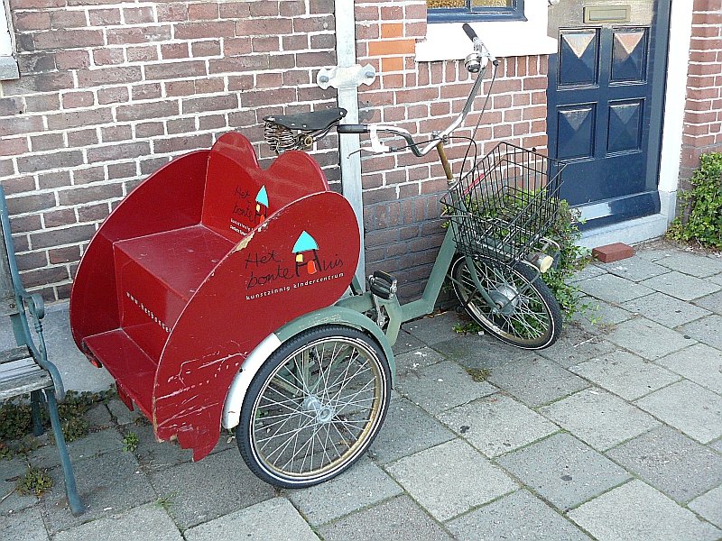 Kinder Fahrradtaxi gesehen in Haarlem, Niederlande am 10-08-2008.
