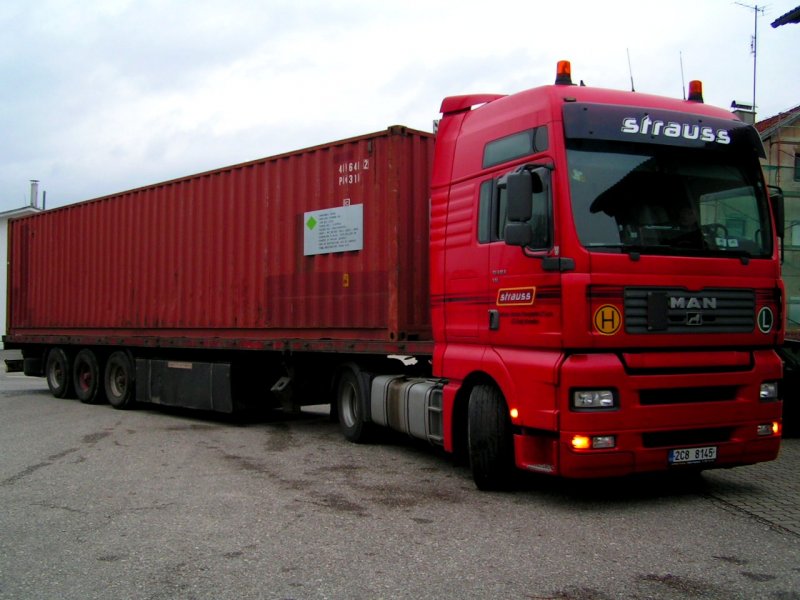 MAN (TG410 A XXL) mit einem 40' Container; 080318 