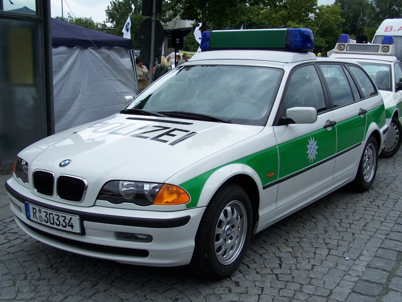 Streifenwagen der Polizeidirektion Weiden (Bayern).
Aufgenommen am 12.6.2005.