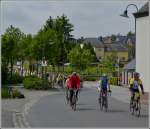 Veteranenrundfahrt eines belgischen Fahrradclubs, unterwegs auf den Straen im Norden Luxemburgs.