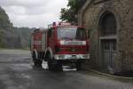 Dieser Mercedes Feuerwehr Wagen leistete Untersttzung beim Dampftag am   Piesberg in Osnabrck am 1.9.2013.