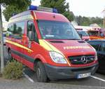 =MB Sprinter als MTW der Feuerwehr HUTTENGRUND steht in Hünfeld anl. der Hessischen Feuerwehrleistungsübung 2019, 09-2019