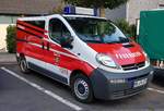 =Opel Vivaro als MTW der Feuerwehr HOMBERG-EFZE Stadtteil MÜHLHAUSEN steht in Hünfeld anl. der Hessischen Feuerwehrleistungsübung 2019, 09-2019