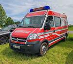 =Opel Movano als MTW  der Feuerwehr GREIFENSTEIN . BEILSTEIN steht im Mai auf dem Besucherparkplatz der RettMobil 2024