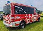 =MB Sprinter als MTW der Feuerwehr WIESBADEN steht im Mai auf dem Besucherparkplatz der RettMobil 2024