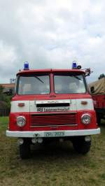 Robur Lschgruppenfahrzeug LF der Freiwillige Feuerwehr Langenwetzendorf. Zusehn beim Fest 125 Jahre Freiwillige Feuerwehr Triebes. Foto 11.08.2012 