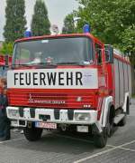 Magirus Deutz Feuerwehrfahrzeug Typ  FM 192 D 11, aufgenommen bei einer Veranstaltung in Ettelbrck am 07.06.2008.