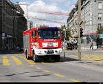 Feuerwehr Bern - MAN BE  161 unterwegs mit Blaulicht durch die Stadt Bern am 07.09.2020