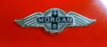 Morgan Motors Co.Ltd., Khleremblem der britischen Autofirma, gegrndet 1910, Jan.2015