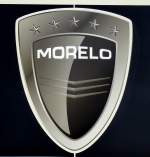 MORELO Reisemobile GmbH, Logo an einem Reisemobil der frnkischen Firma aus Schlsselfeld, April 2015