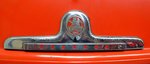 BEDFORD, Schriftzug und Logo an der Khlerfront eines Oldtimer-LKW, der britische Automobilhersteller bestand von 1930-90, Juli 2016