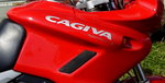 CAGIVA, Schriftzug am Tank eines Motorrades, die Firma in Italien wurde 1978 gegrndet, Mai 2016