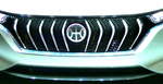 Pininfarina, Khlerfront mit Logo an dem Konzeptfahrzeug H600 fr Elektroantrieb, April 2017