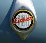 Eicher, baute in Oberbayern bis 1998 Traktoren, unter anderem weltweit den ersten  Schlepper mit luftgekhltem Dieselmotor, Juli 2013