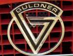Gldner, Logo an einem Oldtimer-Traktor, die Firma in Aschaffenburg baute bis 1969 Traktoren, Aug.2013