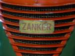 Zanker, Khleraufschrift an einem Oldtimer-Traktor, der bekannte Waschmaschinenhersteller in Tbingen baute von 1949-51 Traktoren, Sept.2013